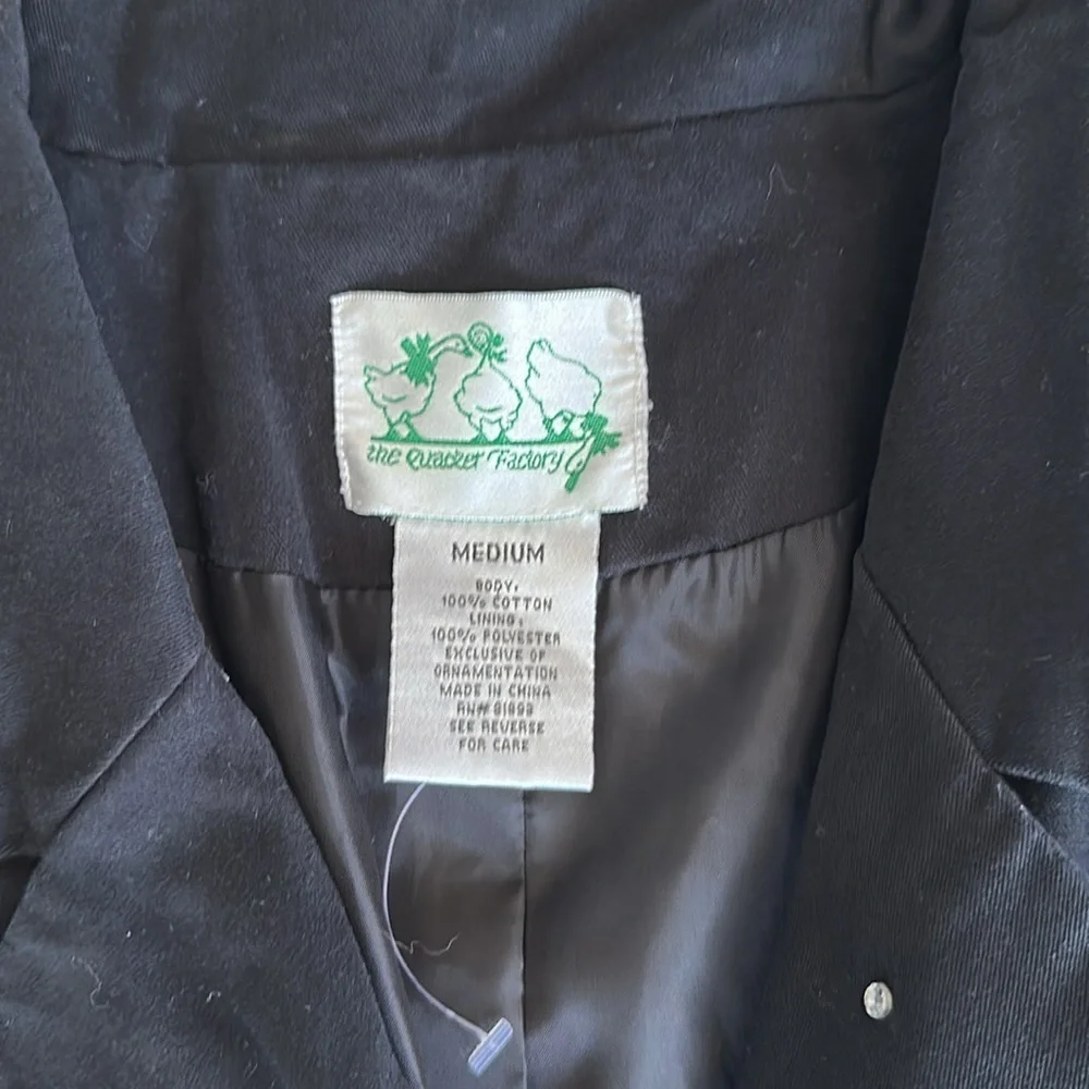 Quacker‎ Factory Black Studded Women's Blazer womens size medium